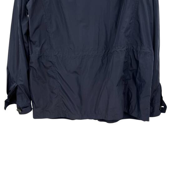 Mackage‎ Wyatt Safari Rain Jacket Button Zipper Leather Trim Blue Size 44 US XL - Picture 11 of 15